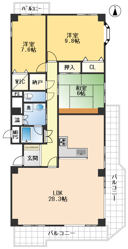 北千里セントポリアの間取り