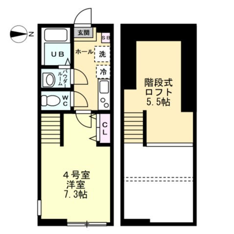 フェリース横濱白楽の間取り
