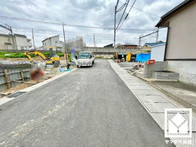 宇治市羽拍子町　2期　4号地の前面道路含む現地写真|4月7日　現地写真更新