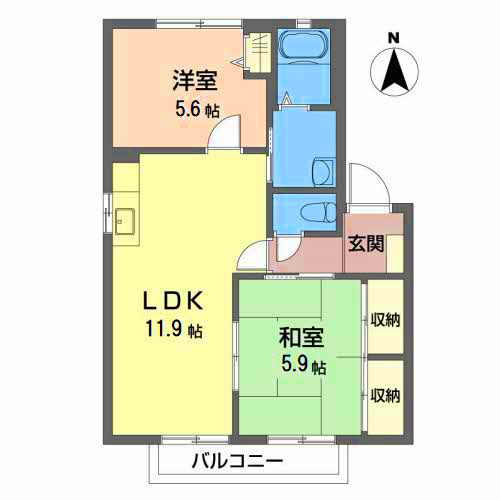プリマベーラ北島 B棟の間取り