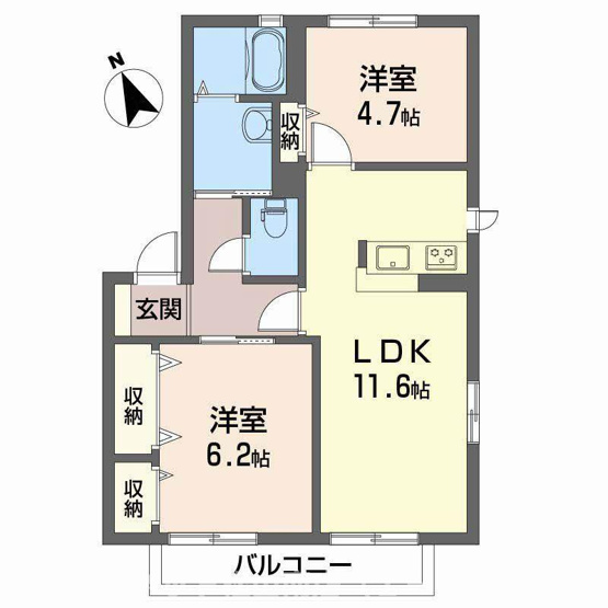 【間取り】 | リヴェール森 Ａ棟