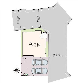 練馬区西大泉2丁目　角地　長期優良住宅　限定1棟の区画図