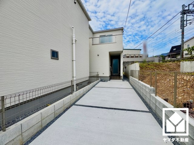 宇治市羽拍子町　2期　3号地の前面道路含む現地写真