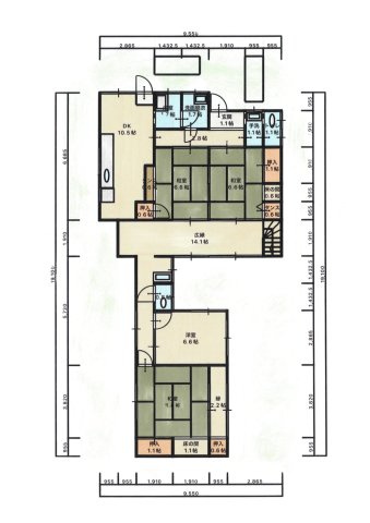 朝倉市甘木横内町　売り土地のその他|古屋間取り1階