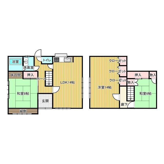 福知山市篠尾中古住宅の間取り
