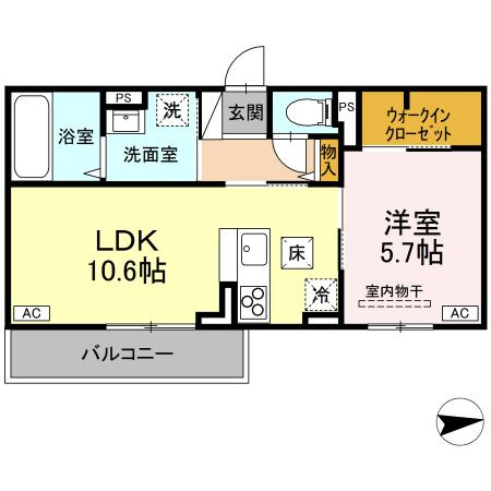 RESUA向中野　D棟の間取り