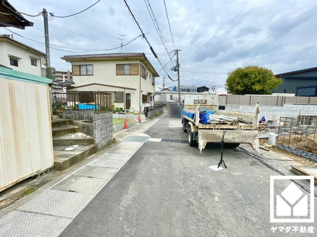 宇治市羽拍子町　2期　1号地の前面道路含む現地写真|4月7日　現地写真更新