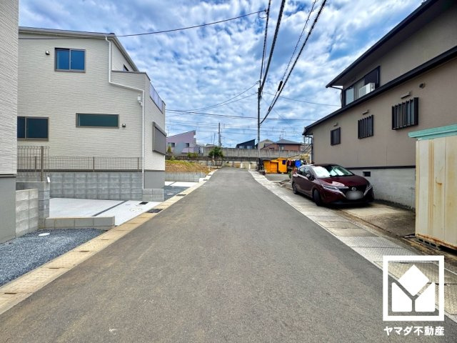 宇治市羽拍子町　2期　1号地の前面道路含む現地写真