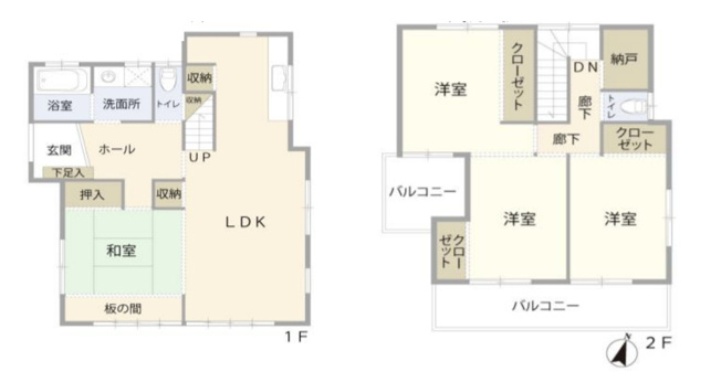 【間取り】 | 日高市旭ヶ丘　中古戸建