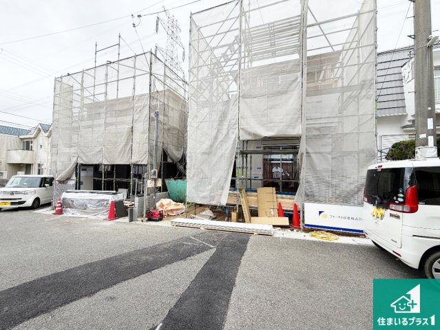 神戸市北区小倉台　第6期　新築一戸建ての外観|現在の進捗状況です！順調に作業進行中、完成が待ち遠しいです！詳細の間取り等、お気軽にお問い合わせください！