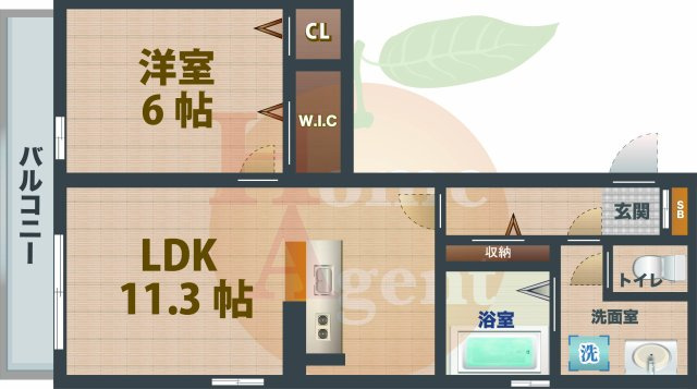 【間取り】 | Via　Lattea　oriente | 1LDKのお部屋です。