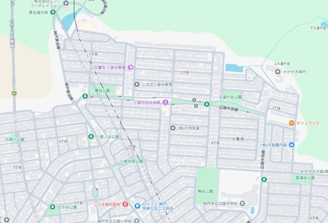 5日(土)6日(日)現地ご見学可能！　神戸市北区小倉台　第6期　新築一戸建ての地図