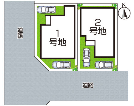 29日(土)30日(日)現地ご見学可能！　神戸市北区小倉台　第6期　新築一戸建ての区画図|全2区画