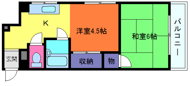 甲南灘コーポラスの間取り
