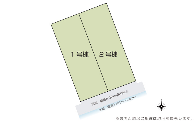 【区画図】 | 焼津市田尻北　戸建　2号棟 | ３台駐車可能！ゆったりスペースで駐車も楽ちん♪