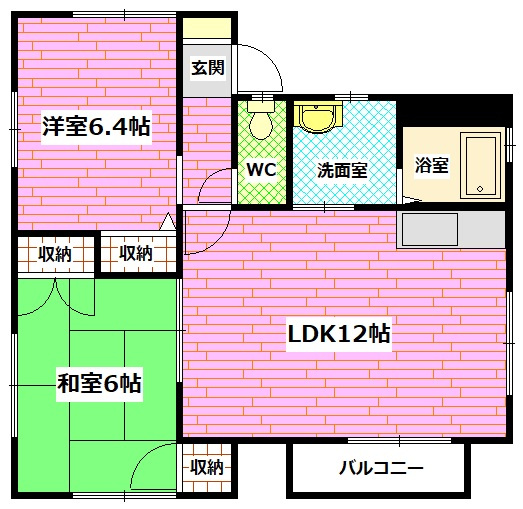 シャーメゾン矢野　B棟の間取り