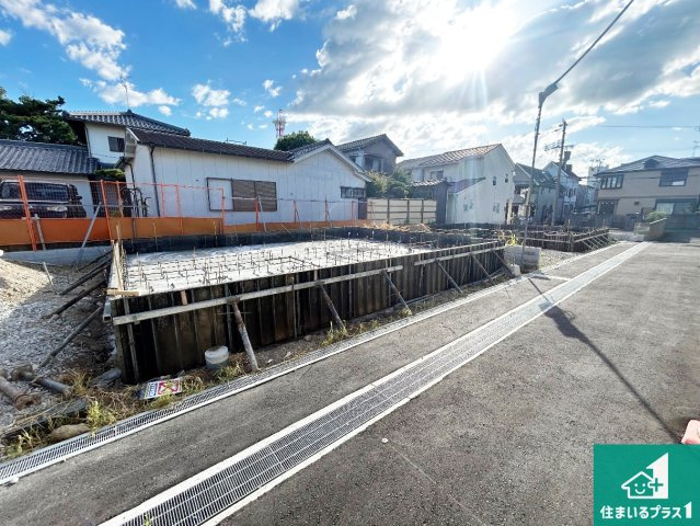 岸和田市岸城町　第2期　新築一戸建ての外観|現在の進捗状況です！順調に作業進行中、完成が待ち遠しいです！詳細の間取り等、お気軽にお問い合わせください！