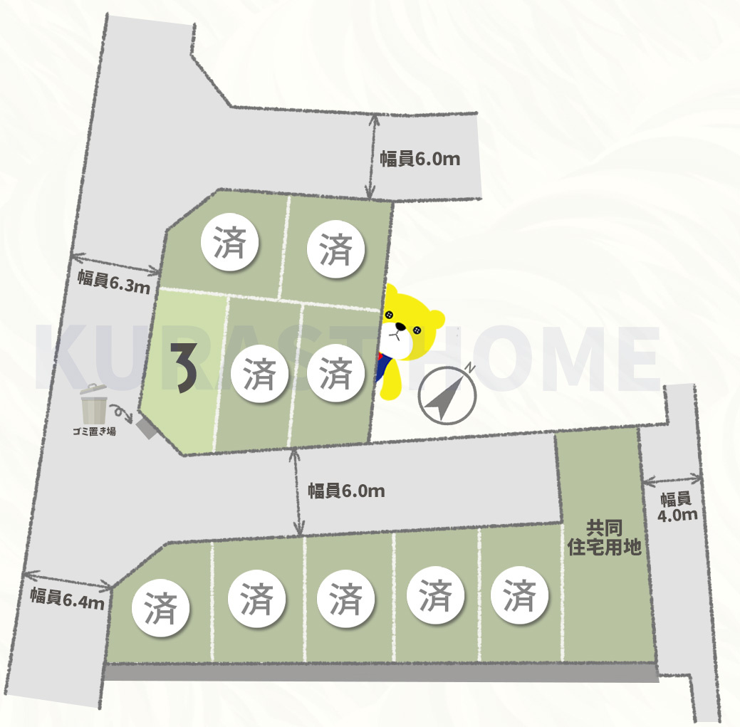京都市右京区西京極河原町　新築戸建の区画図