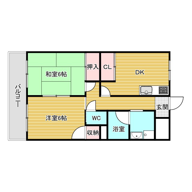 豊中服部アパートメントの間取り