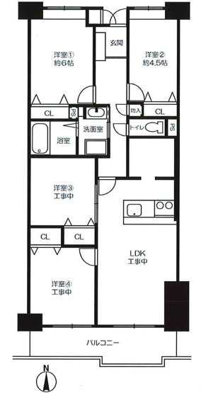 【間取り】 | ベル・パークシティＣ棟