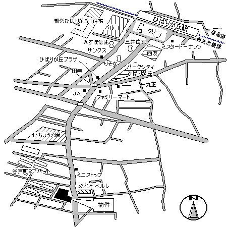 ヌーベルヴィラージュひばりの地図