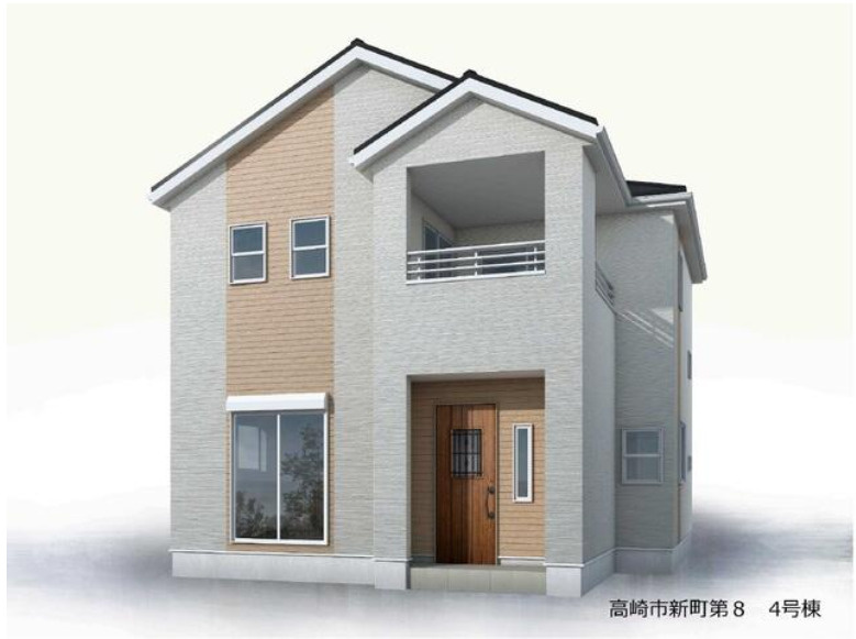 高崎市新町第８（全5棟）4号棟の外観パース