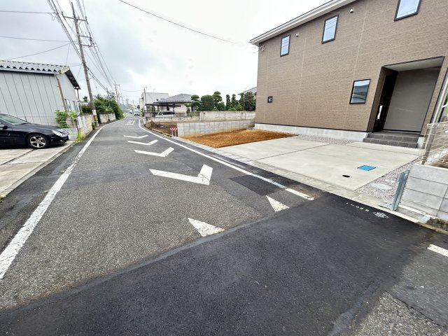 新築　高崎市乗附町1期　2号棟の前面道路含む現地写真|現地写真　北側接道幅員約5.2ｍ　