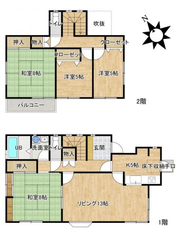 【間取り】 | 日高市武蔵台6丁目　中古戸建
