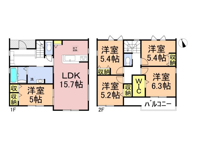 リーブルガーデン　岐阜市東鶉　全6区画分譲の間取り|■2号棟　■ヤマダ不動産　株式会社リライフ　
■夢のマイホーム購入をフルサポートします！