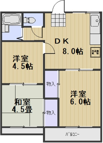 メゾン河合Ａ棟の間取り