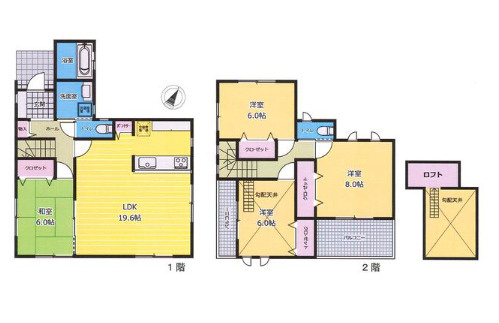 野田市桜の里2丁目　中古戸建　平成30年築の間取り