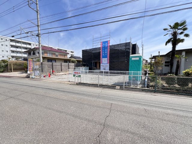 新築　富岡市一ノ宮第2　クレイドルガーデン　1号棟の前面道路含む現地写真|西側接道幅員約6.1ｍ