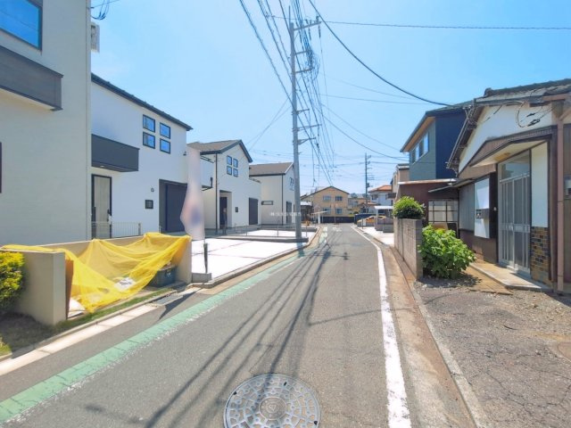 富士見市上沢２丁目の新築一戸建の前面道路含む現地写真|南西側4.0ｍ公道