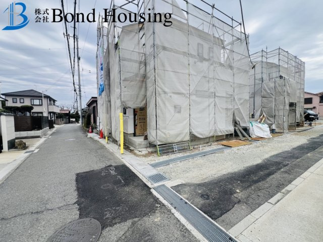 長期優良住宅の安心設計　魚住町西岡1594番　全4棟　A号棟の前面道路含む現地写真