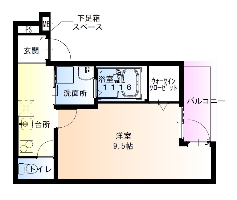 フジパレス八戸ノ里Ⅲ番館(近畿大学一人暮らし)の間取り
