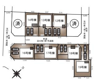 宮代町百間第8Ⅱ期　新築一戸建て　12　クレイドルガーデンの区画図|全9棟