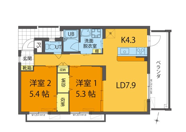 ルミナス識名の間取り
