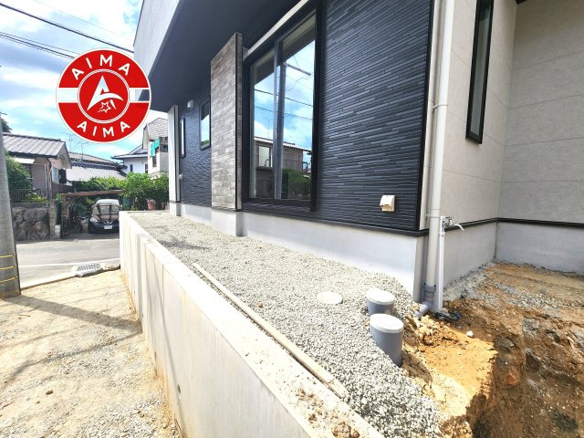 福岡市東区八田3丁目第13-6棟（1号棟）　の外観|お庭で自由な時間を過ごせます。