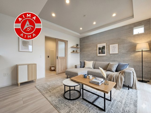 福岡市東区八田3丁目第13-6棟（2号棟）　の内観：施工例|明るく開放的なリビングダイニングは豊かな陽光が注ぎ込み、やすらぎの空間を演出してくれます。ご家族で楽しいひとときをお過ごし下さい。※家具はCGを合成したものです。