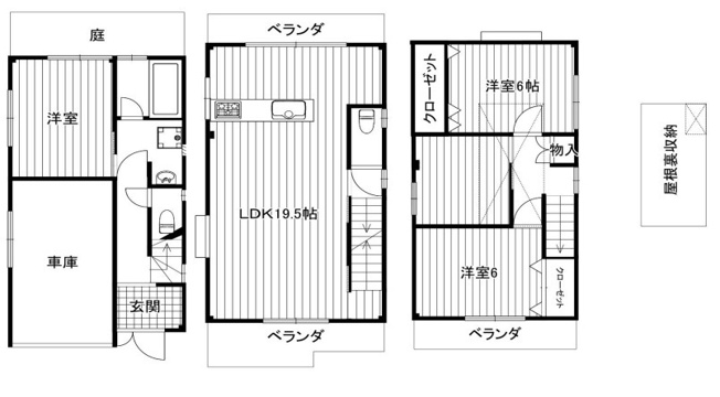 【間取り】 | 八尾市本町3丁目中古一戸建