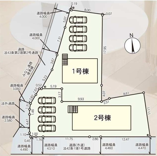 新築建売】柳川市大和町豊原の区画図