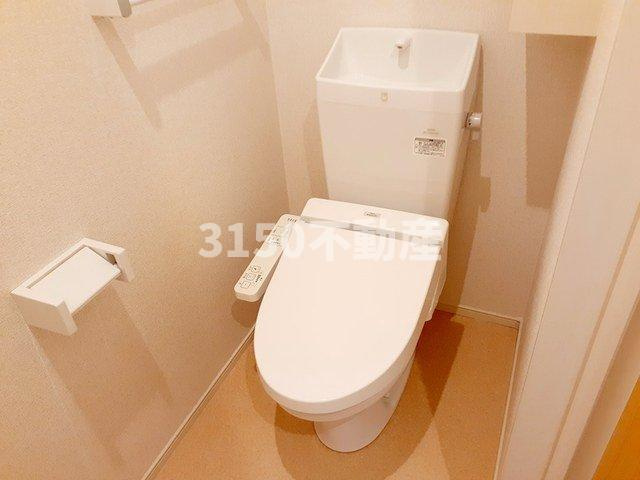 ハーベストⅢのトイレ|落ち着いた色調のトイレです