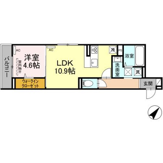 【間取り】 | D-residence多治米N | 1LDK