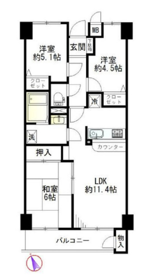 【間取り】 | サンセレクト吹上