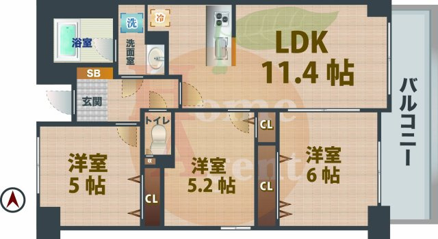 【間取り】 | コンフォリア西荻北 | 3LDKのお部屋です。