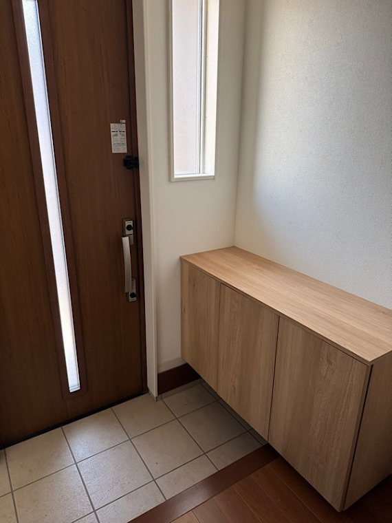 もねの里戸建の玄関|シンプルで使いやすい玄関です