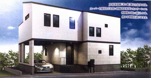 茅ヶ崎市松が丘Ⅲ　新築戸建全1棟　1号棟の外観パース