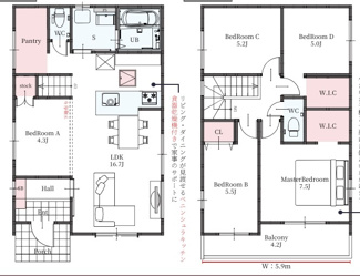 【間取り】 | 越谷市登戸町2期　新築分譲住宅　全3棟 | ２号棟