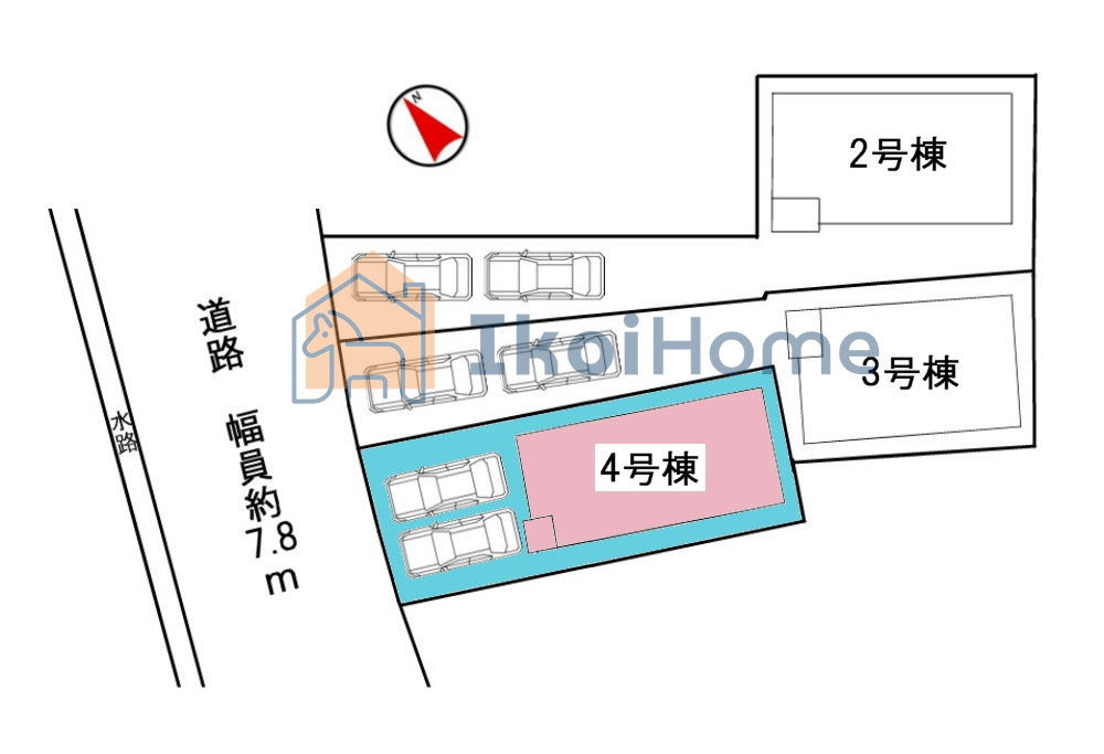 明石市二見町西二見　全3棟　4号棟　新築戸建の周辺|●【ホームページに現地動画掲載中】●年中無休：当日予約可●駐車場は並列2台！バイクや自転車も可！