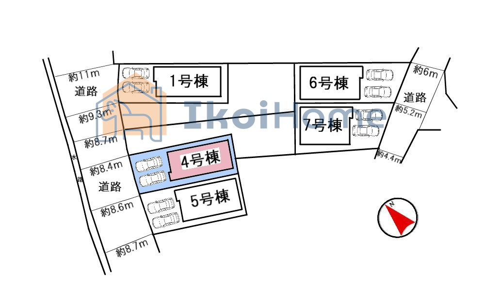 明石市二見町西二見　全3棟　4号棟　新築戸建の周辺|●【ホームページに現地動画掲載中】●年中無休：当日予約可●駐車場は並列2台！バイクや自転車も可！